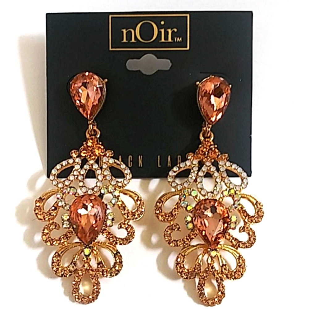 Noir Black Label Champagne Drop Earrings